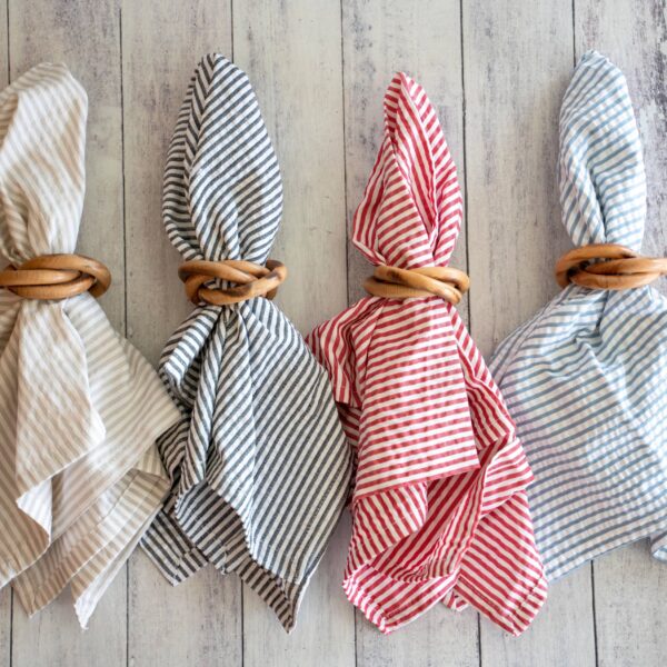 Wood Bangles Napkin Rings, set of four - Image 3