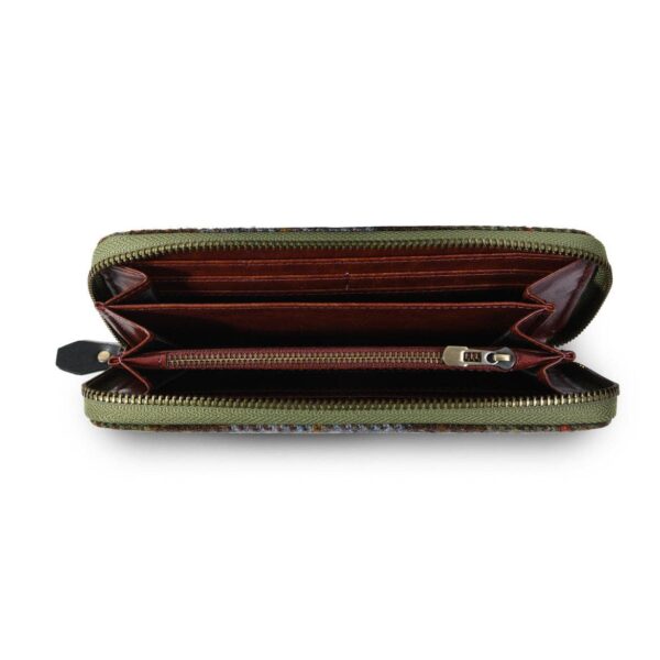 The Long Zip Purse: Black and White Dogtooth - Image 6