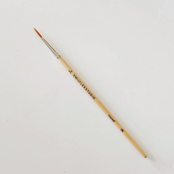 Watercolor paintbrush set of five wood brushes - Image 4