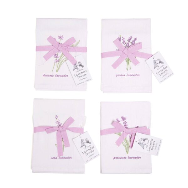 Lavender Towel – 100% Cotton, 4 Designs, 15.7"x23.6": Provence Lavender - Image 3