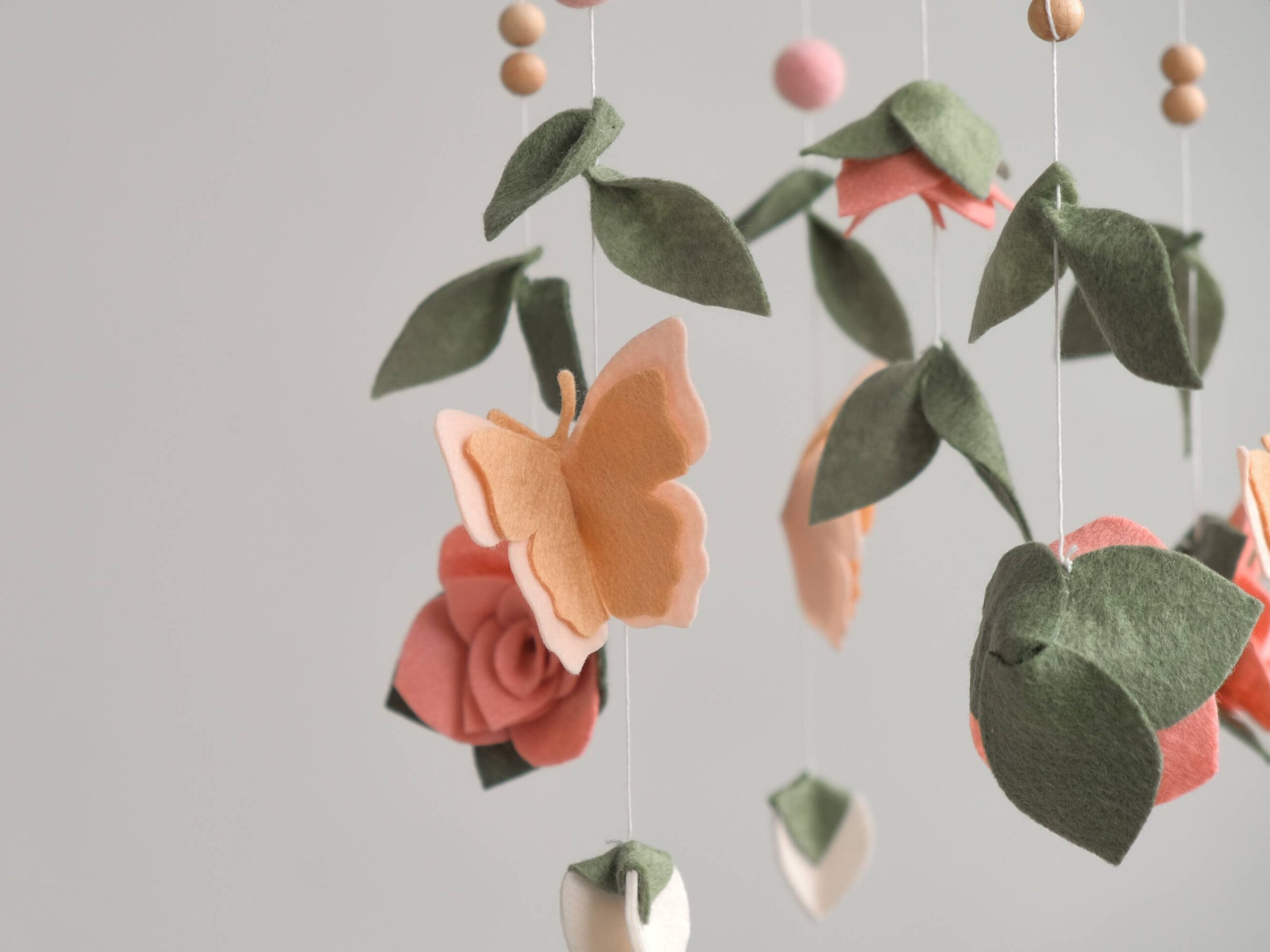 ChilDreams - Flower Baby Mobile - Butterfly Crib Mobile - Floral Nursery - Image 4