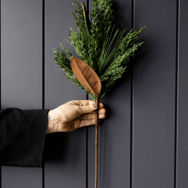 Magnolia Norfolk Cypress Mixed Real Touch Stems: Small Stem - 22"