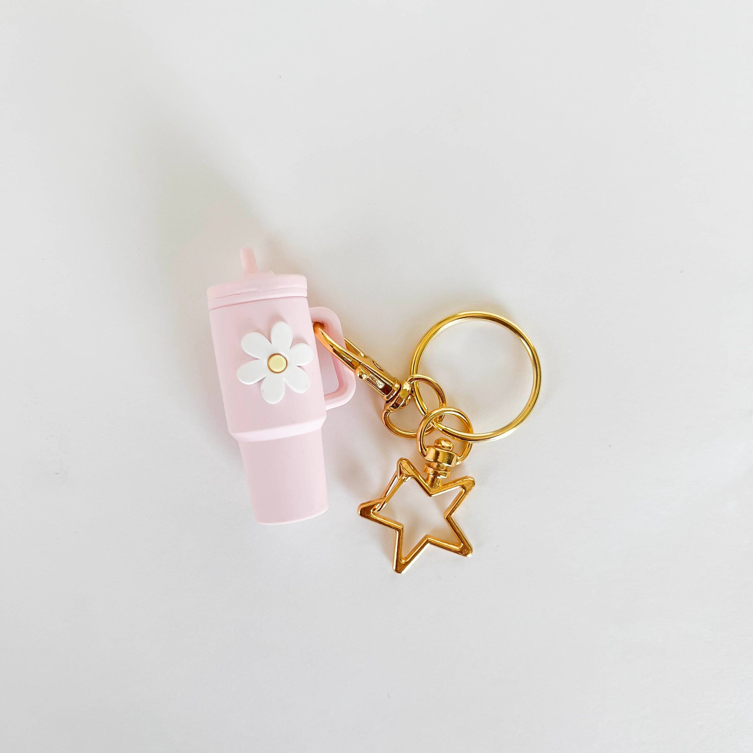 Mini Stanley Cup Keychain Accessories – Daisy Flower Design - Image 5