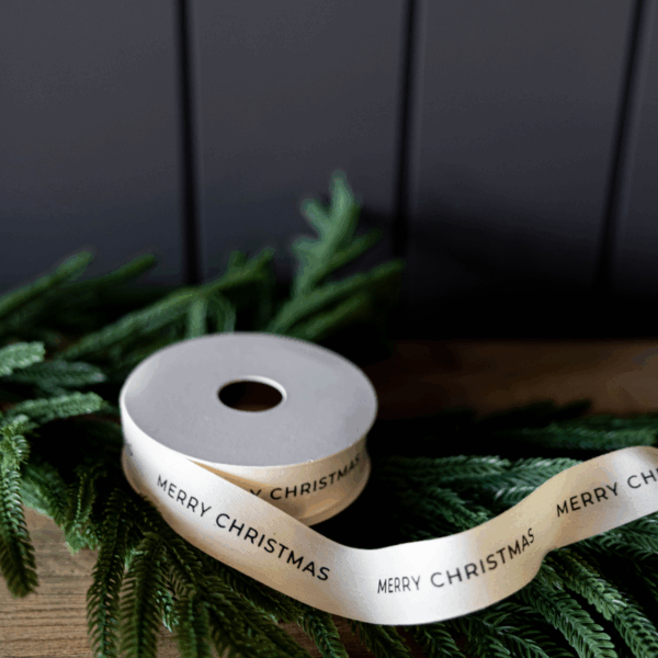 Ribbon Merry Christmas Holiday Decor: Medium - Image 3