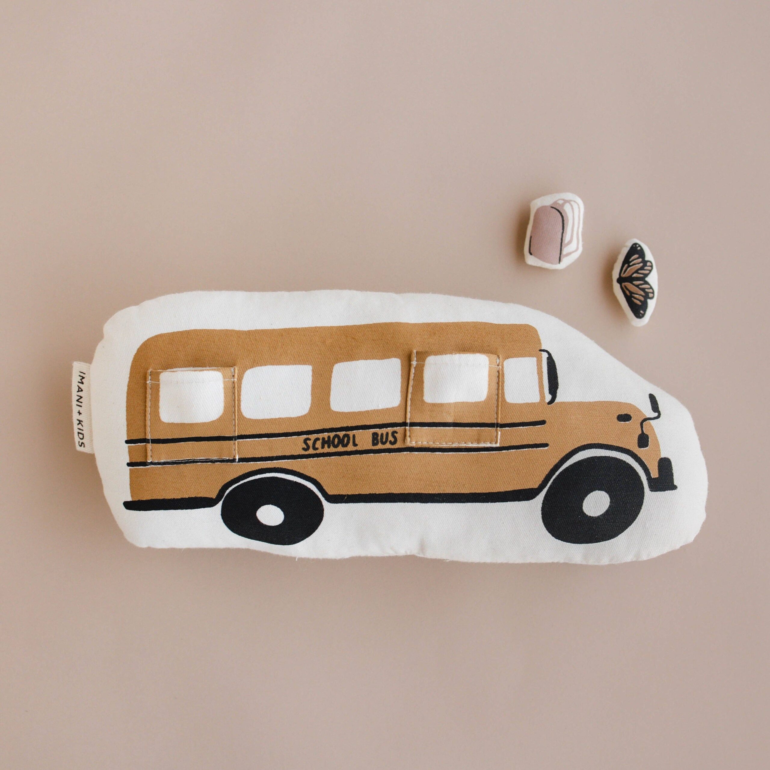 Imani + KIDS by Imani Collective - Interactive school bus pillow - Image 2