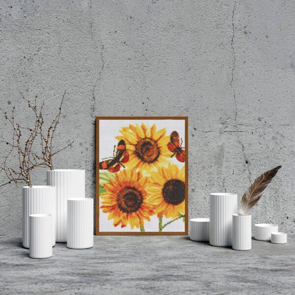 Sunflowers and Butterflies Diamond Painting Kit: 01 Multi - Image 4