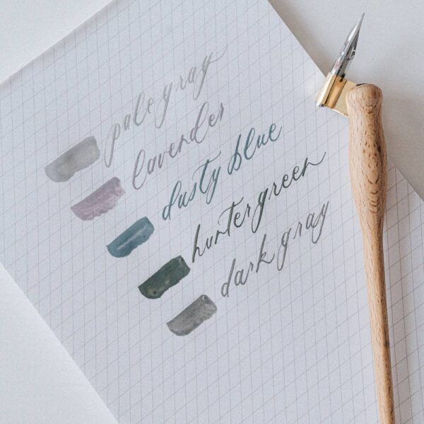 Cool Tone Calligraphy Ink Set of 5 - Image 5