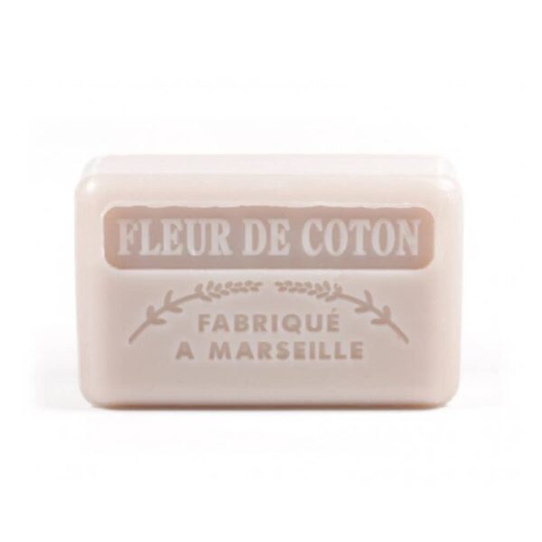 Cotton flower - French soap with organic shea butter 125g - Image 2