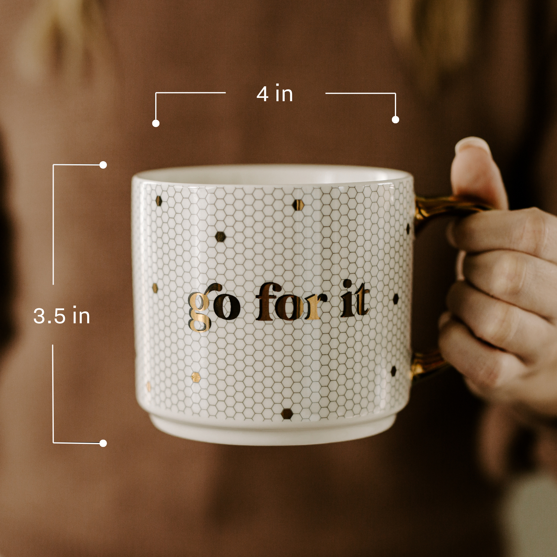 Go For It Gold Tile Coffee Mug - Image 5