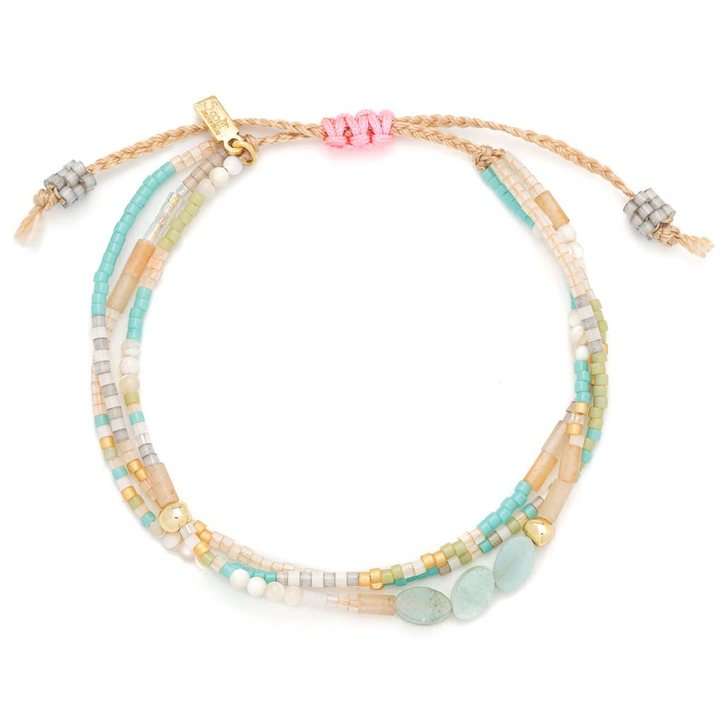Mixed Media Bracelet - Courage/Amazonite/Gold - Image 2
