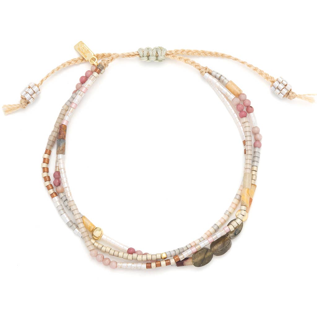 Mixed Media Bracelet - Magic/Labradorite/Gold - Image 2