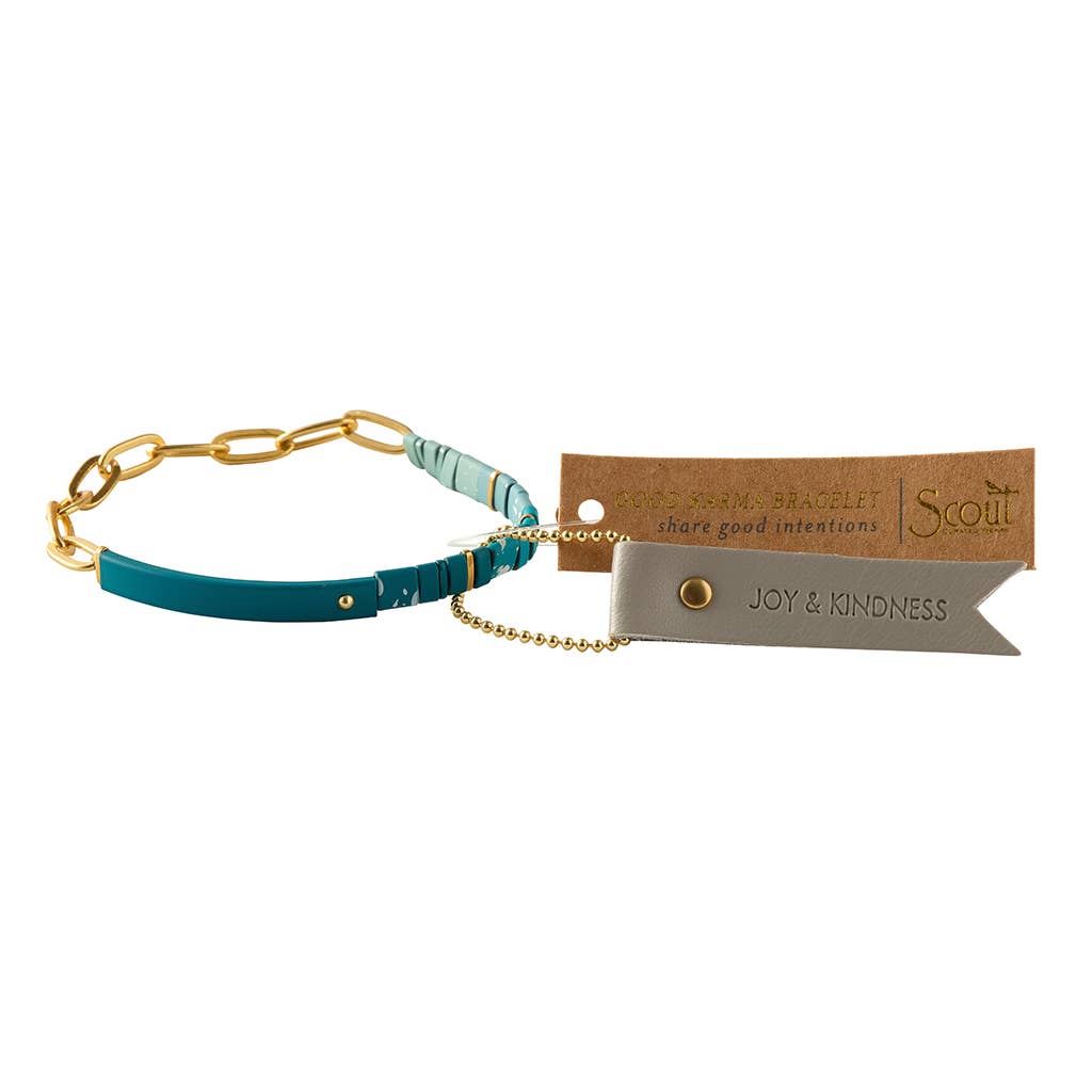 Good Karma Ombre w/Chain Bracelet - Joy&Kndnss Turquoise/Gld