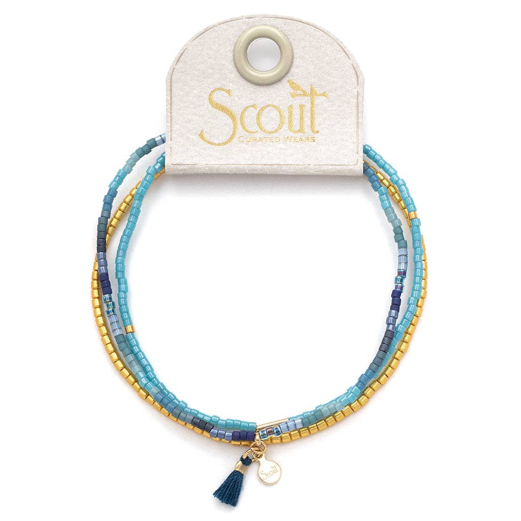 Chromacolor Miyuki Bracelet Trio - Cobalt Multi/Gold - Image 3