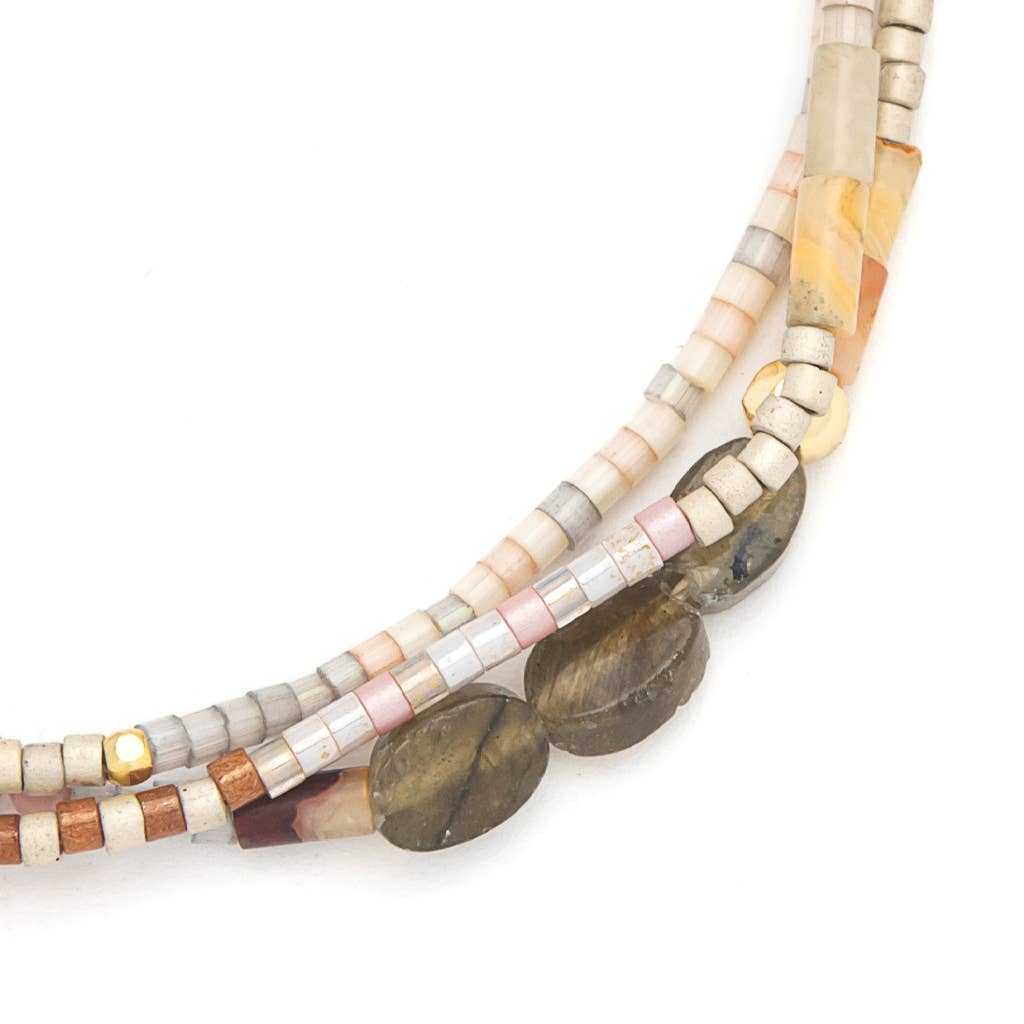 Mixed Media Bracelet - Magic/Labradorite/Gold - Image 3