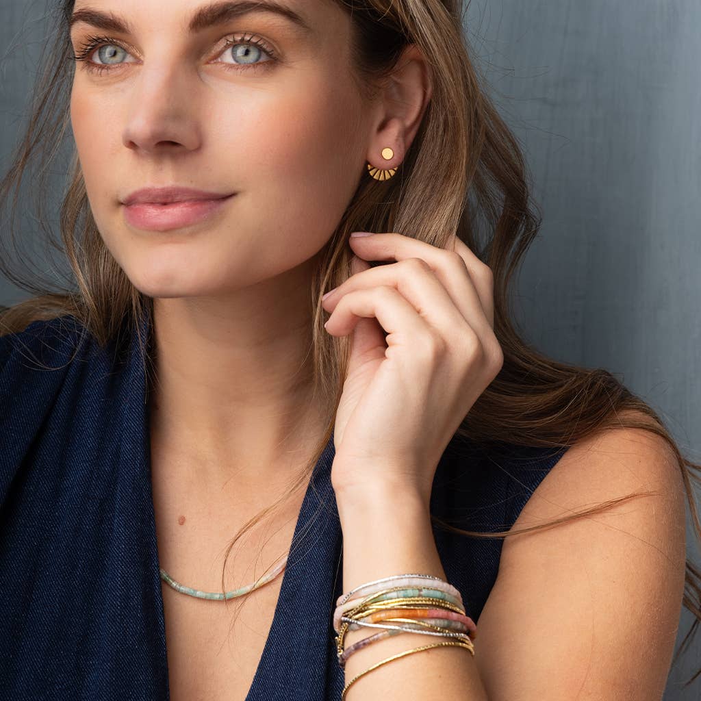 Refined Earring Collection - Sunburst Ear Jacket/Sterling S - Image 3