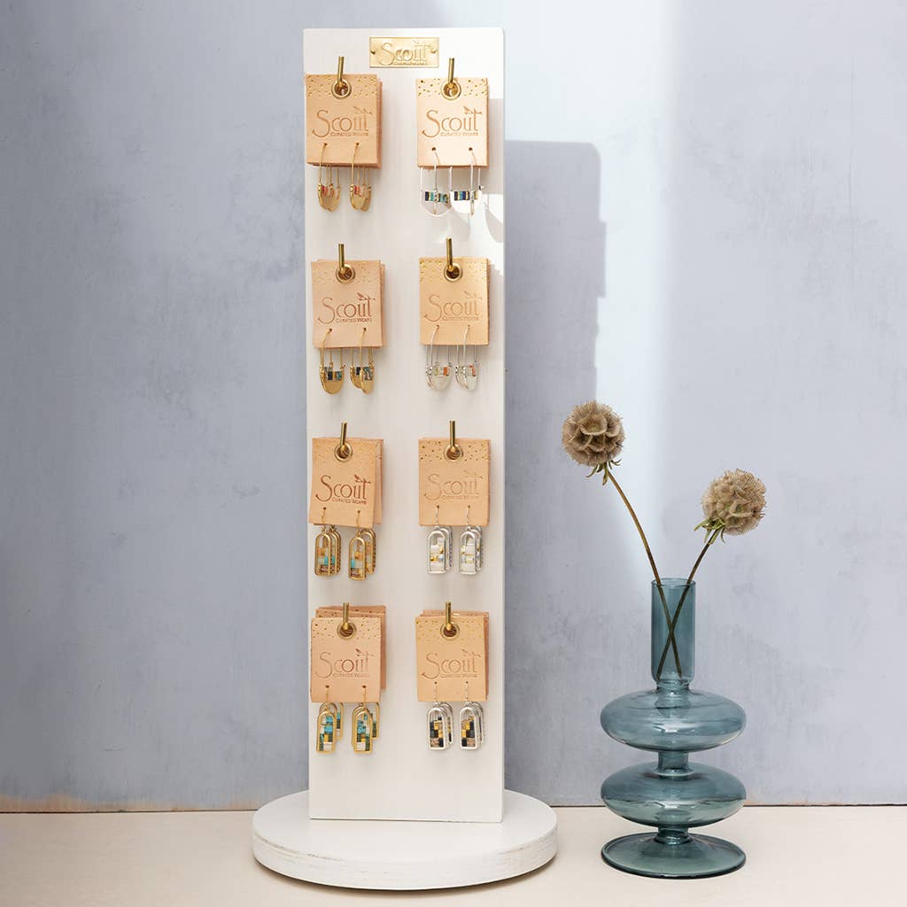 Good Karma Miyuki Frame Earring - Ivory/Silver - Image 6